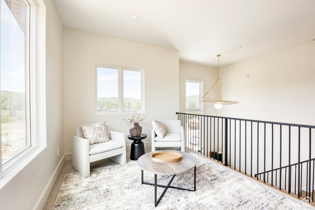 Living area featuring baseboards