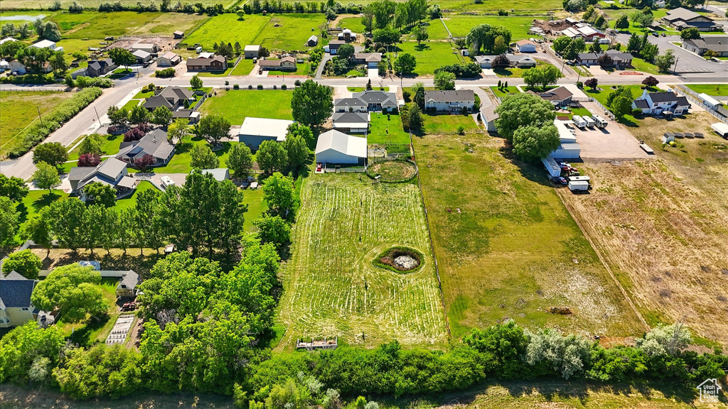 Aerial view of residential area