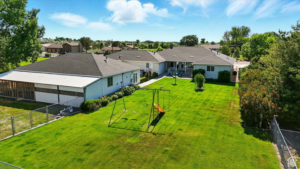 View from above of property