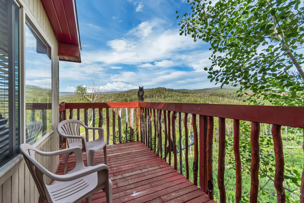 View of wooden terrace