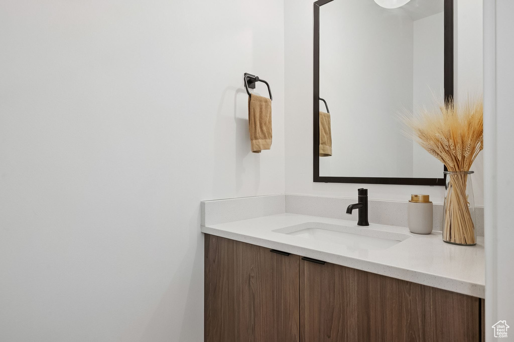 Bathroom featuring vanity