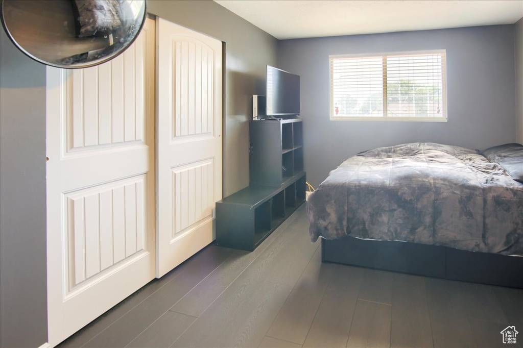 Bedroom featuring wood finished floors