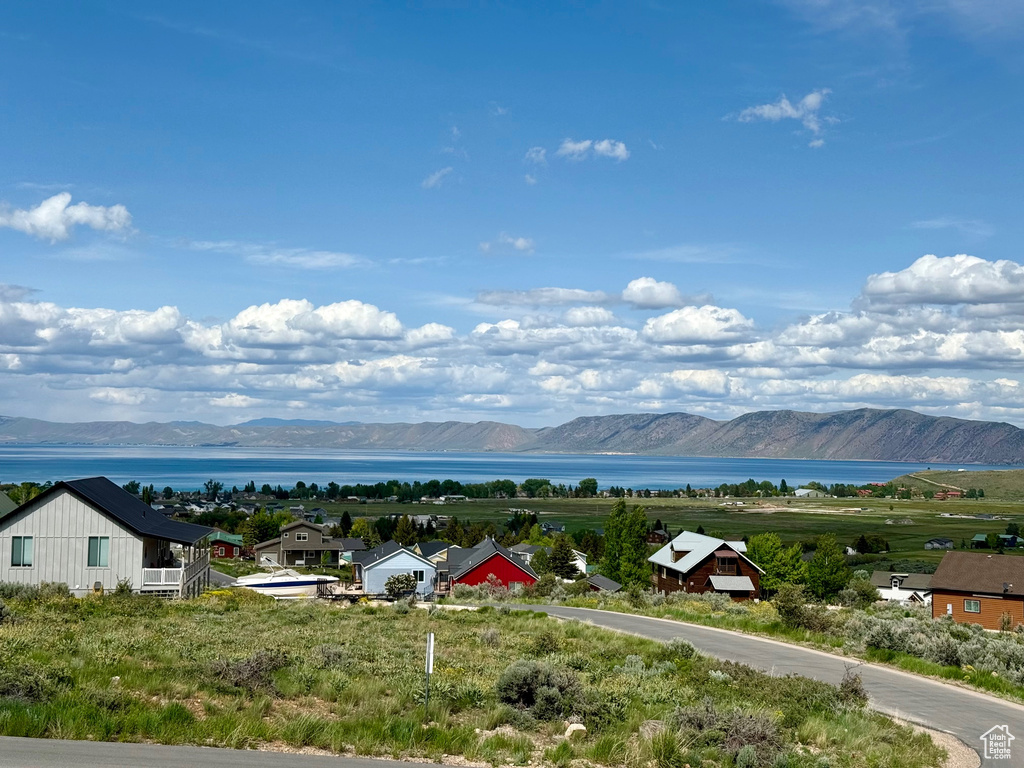 Mountain view with a nearby body of water