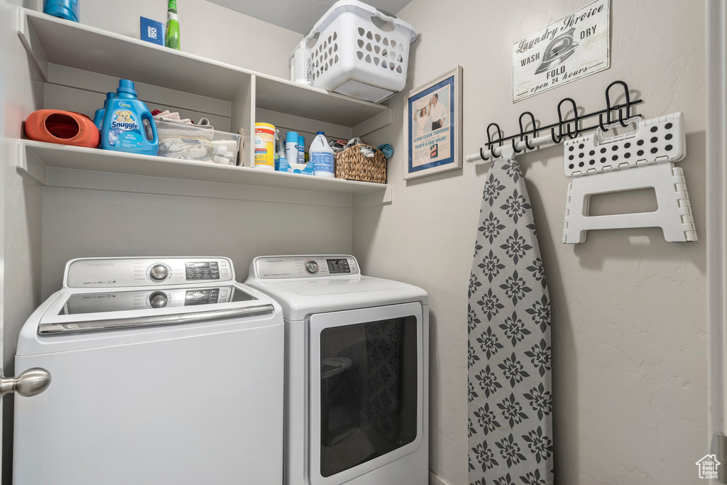 Laundry area with washer and dryer