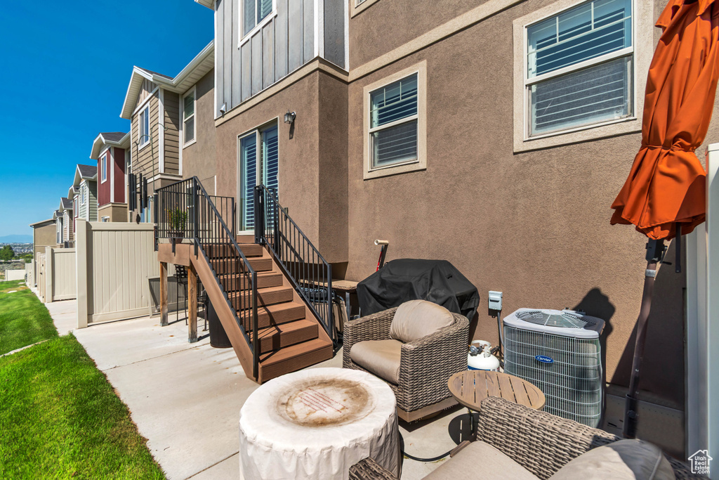 View of patio / terrace with central air condition unit