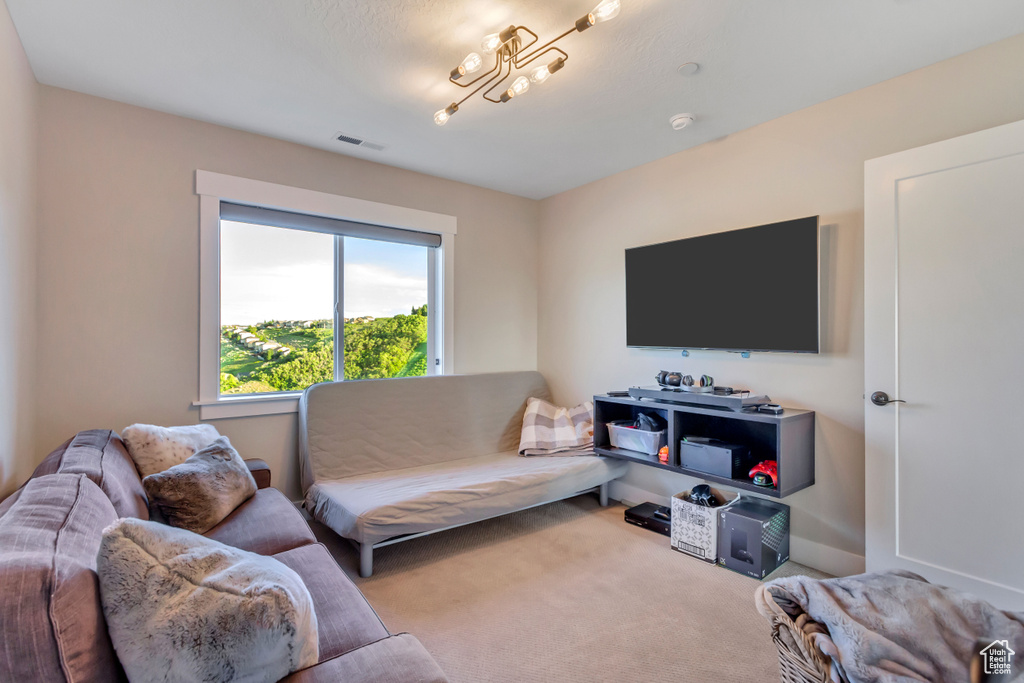 View of carpeted living room
