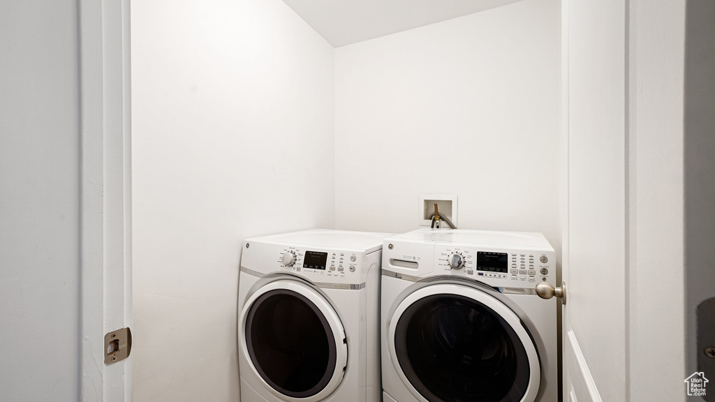 Laundry area featuring washing machine and dryer