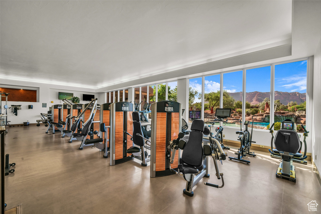 View of workout area