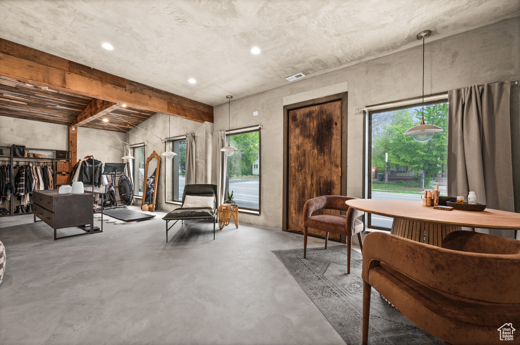 Interior space featuring plenty of natural light
