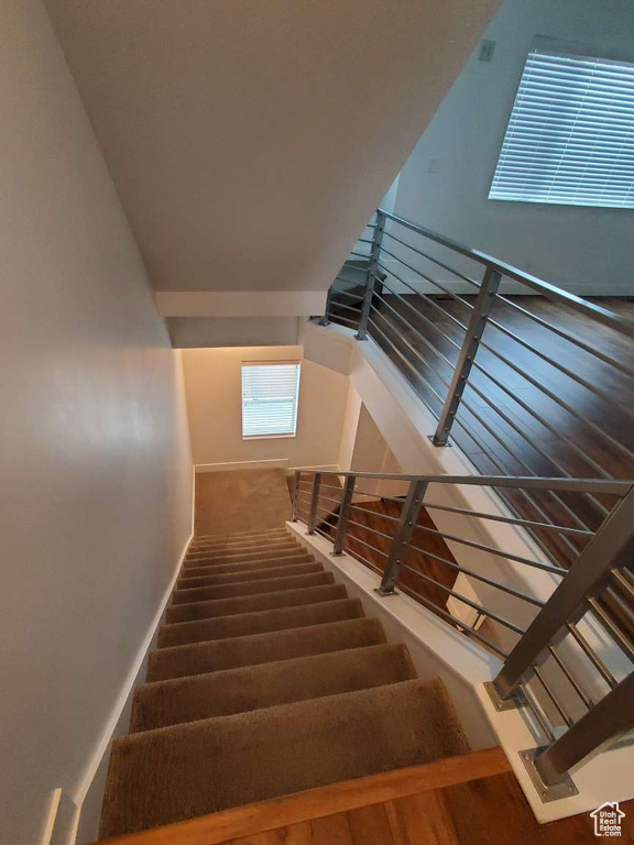 Stairs with baseboards