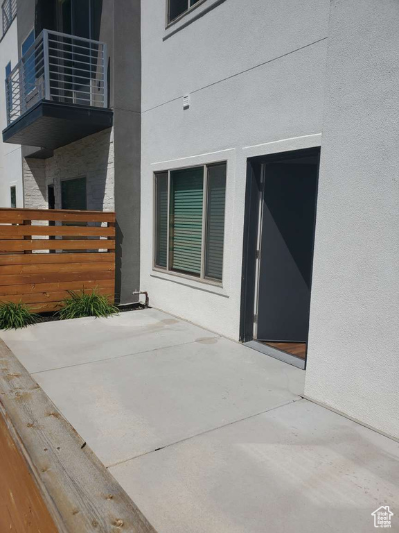 View of patio / terrace featuring a balcony
