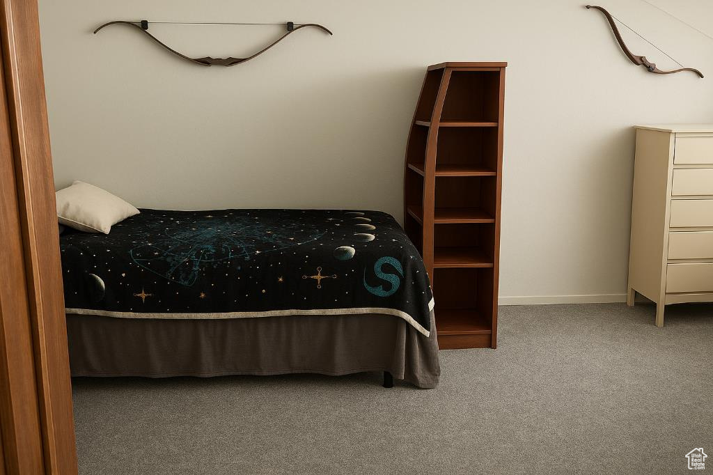 View of carpeted bedroom