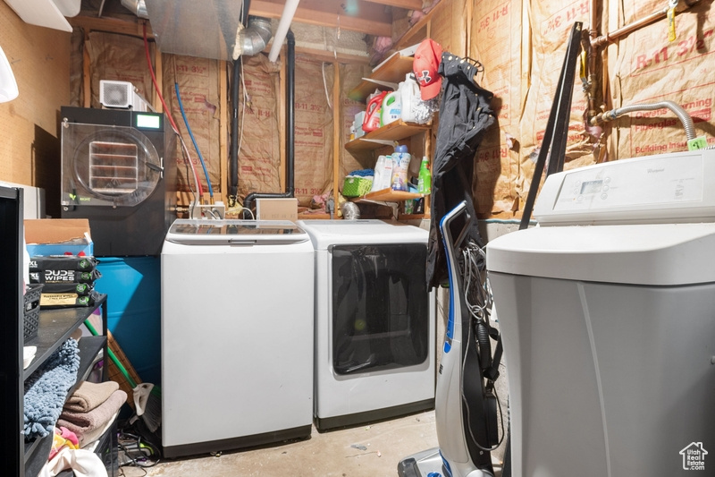 Laundry room featuring washer and dryer