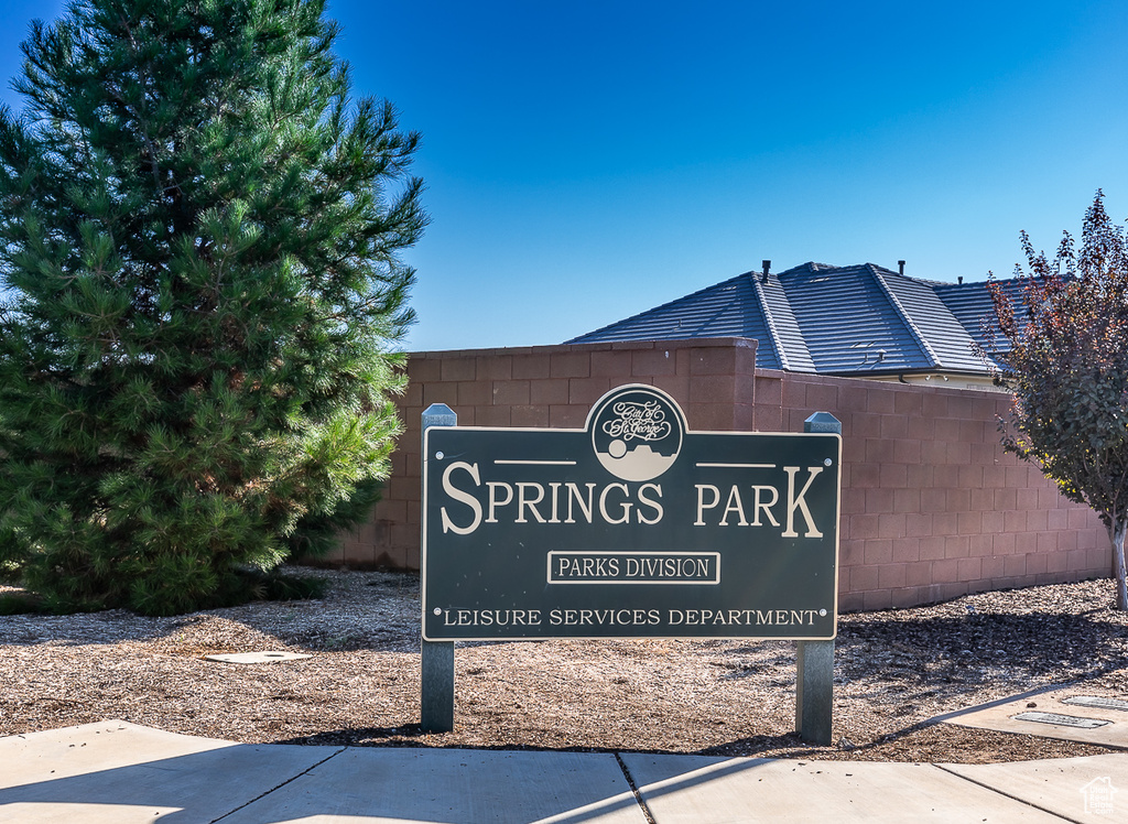 View of community sign