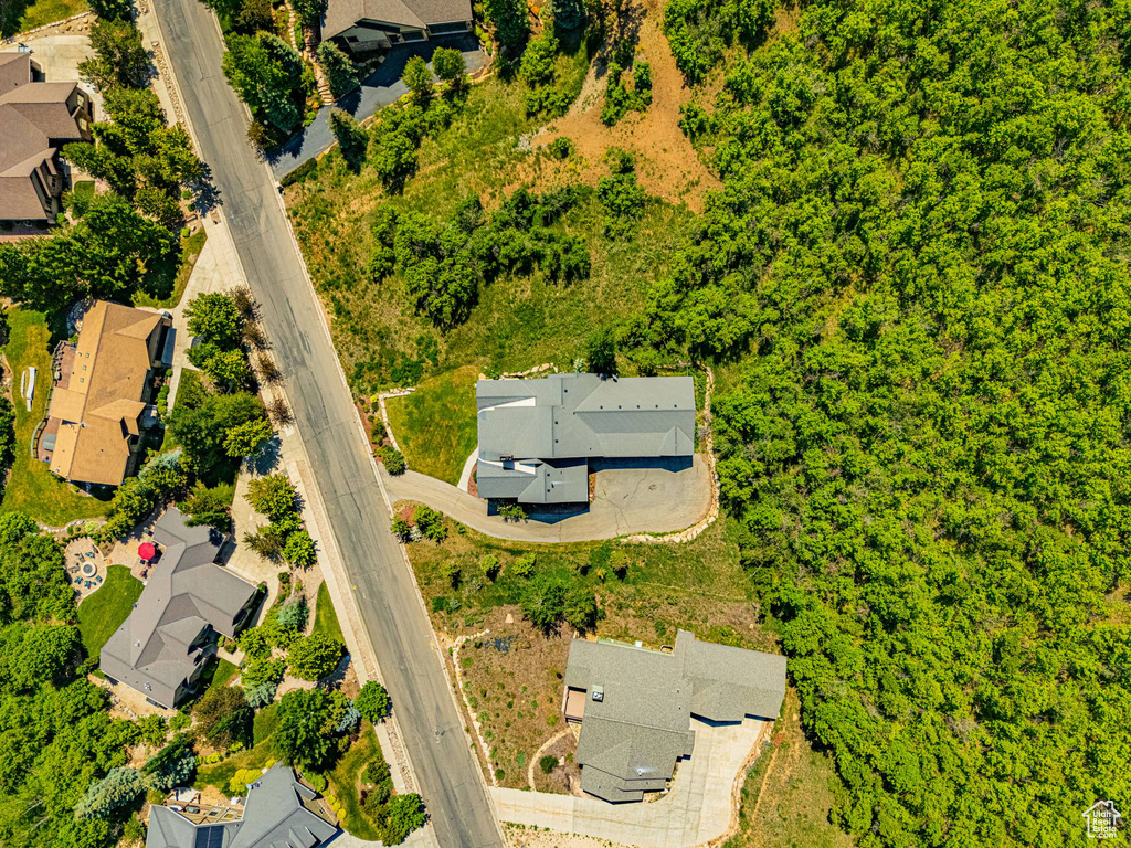 Aerial view of residential area