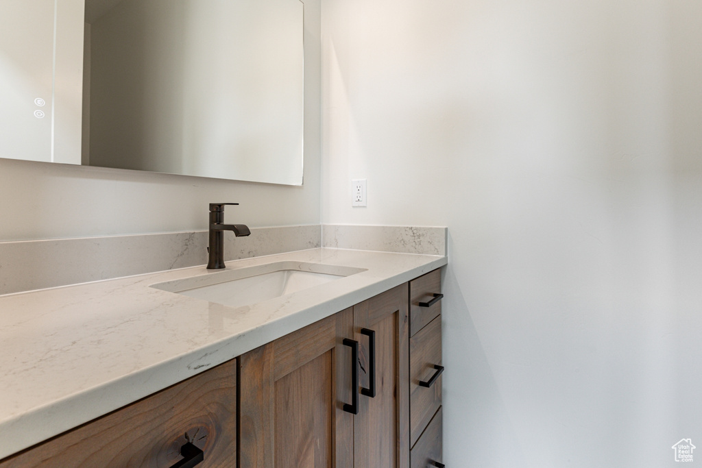 Bathroom featuring vanity