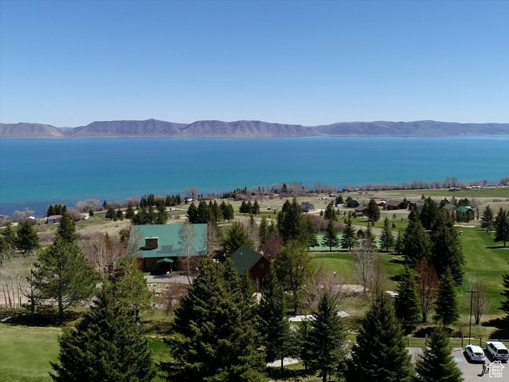 Water view with a mountain backdrop