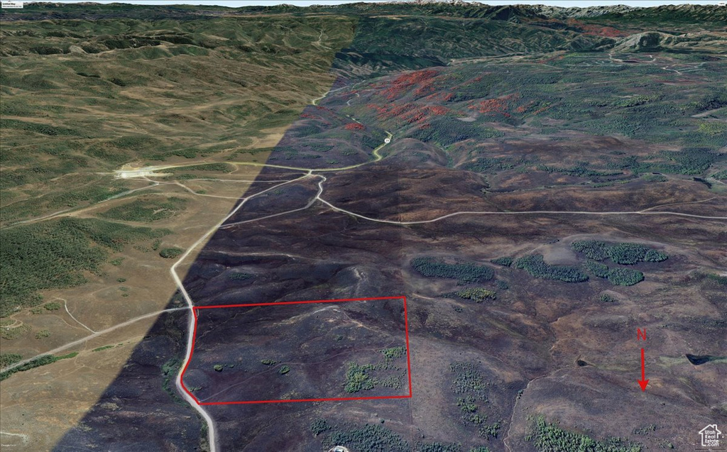 Map / location with property parcel outlined