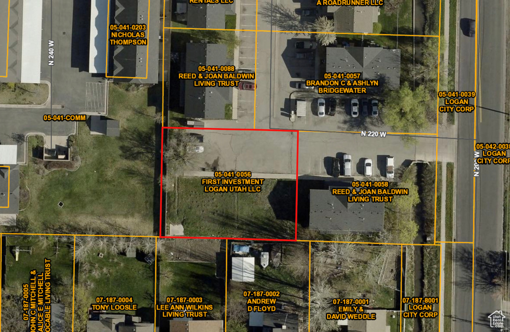 Aerial view of property's location