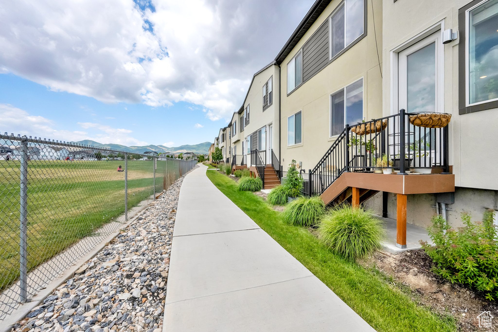 View of community with a mountain view