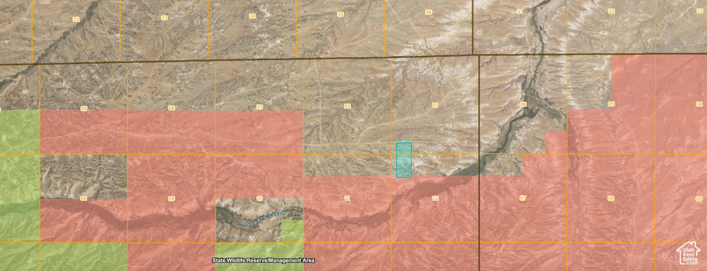 Map / location with property parcel outlined