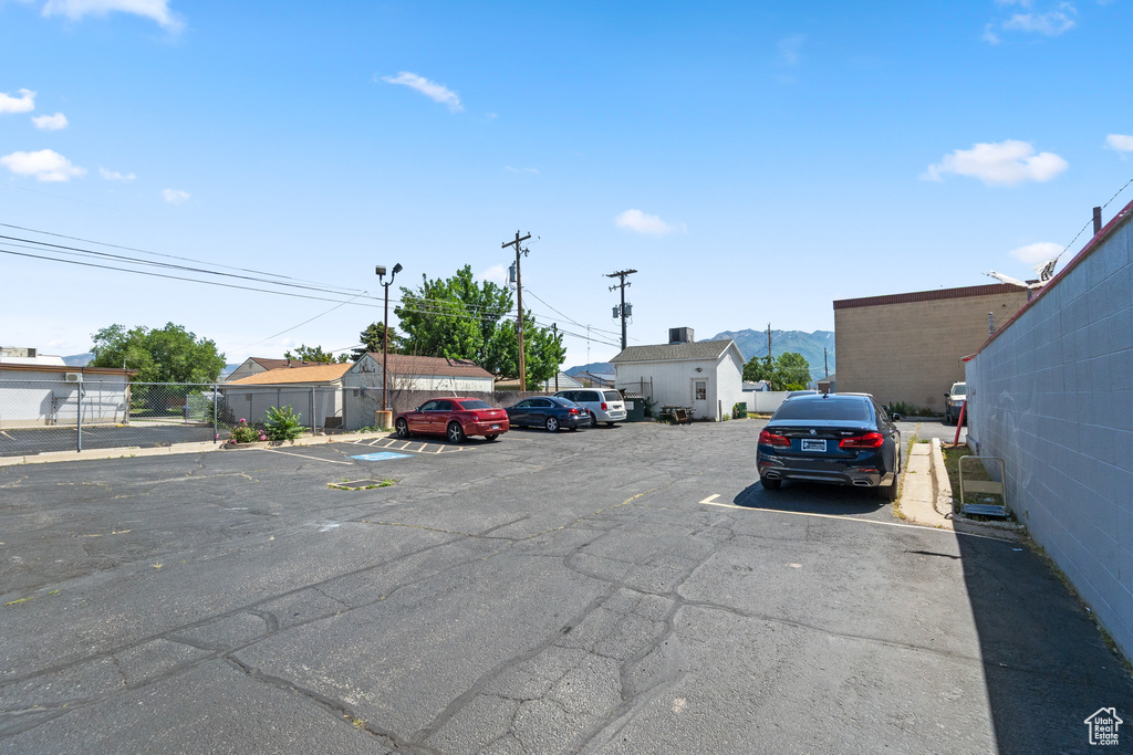 View of uncovered parking lot