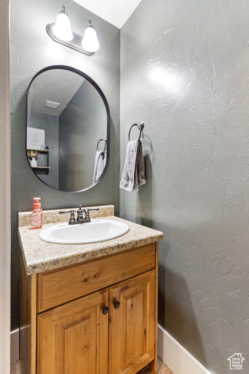 Bathroom featuring vanity
