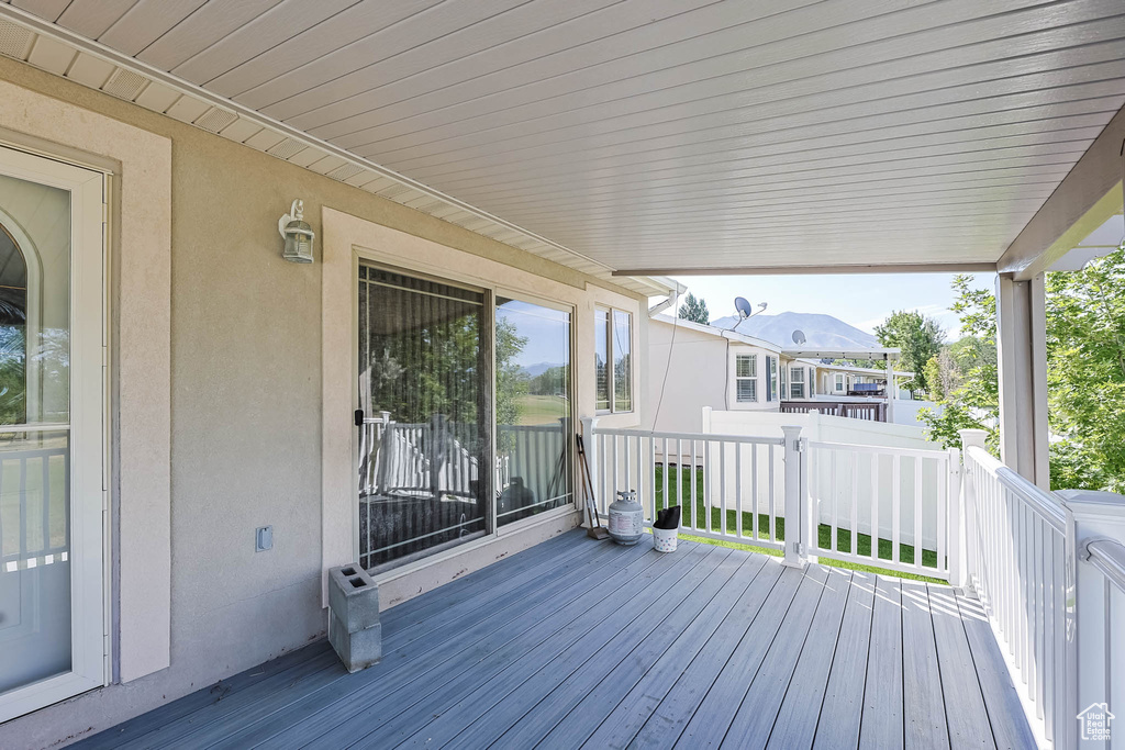 View of wooden deck
