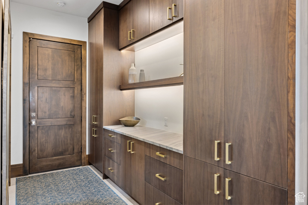 Interior space with vanity