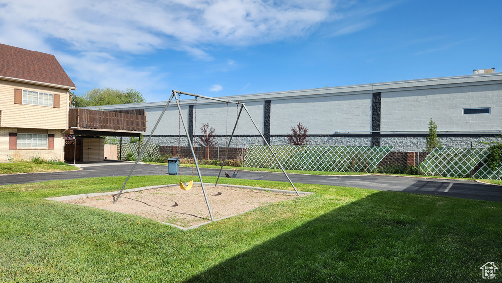 Community play area featuring a yard