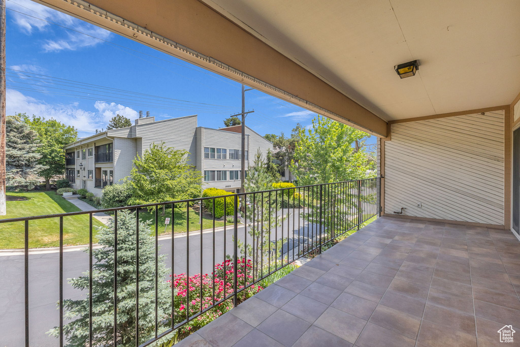 View of patio / terrace featuring a balcony