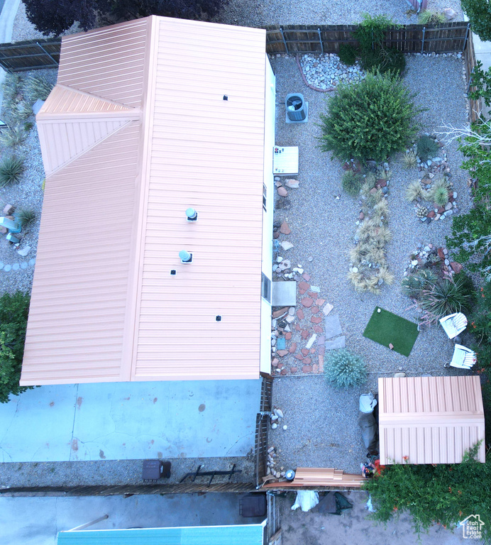 View from above of property