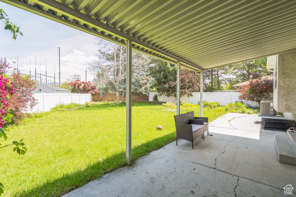 View of patio / terrace with central AC unit