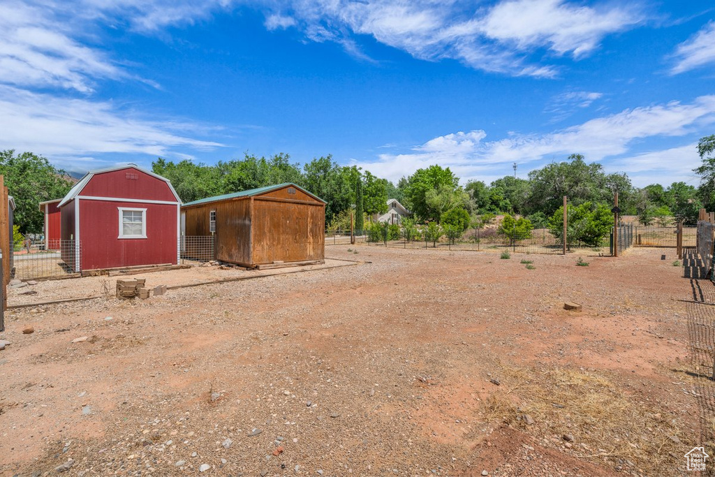 View of yard featuring view of scattered trees