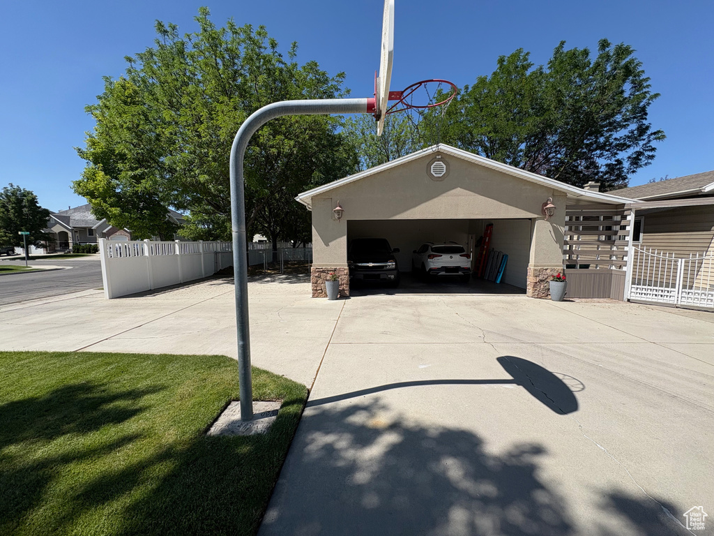 View of basketball court