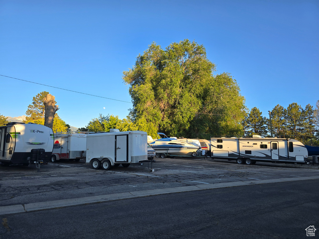 View of uncovered parking lot