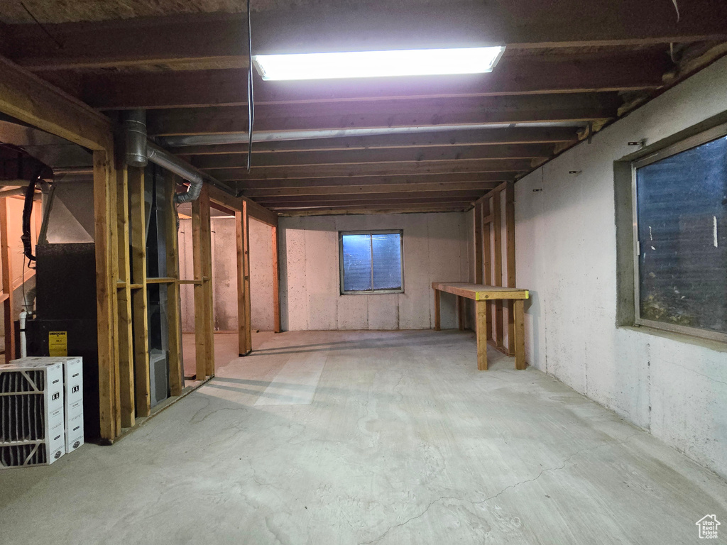 View of unfinished below grade area