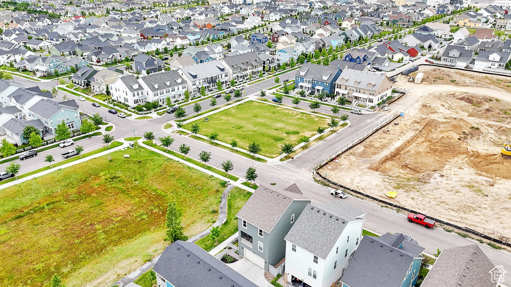 Aerial perspective of suburban area