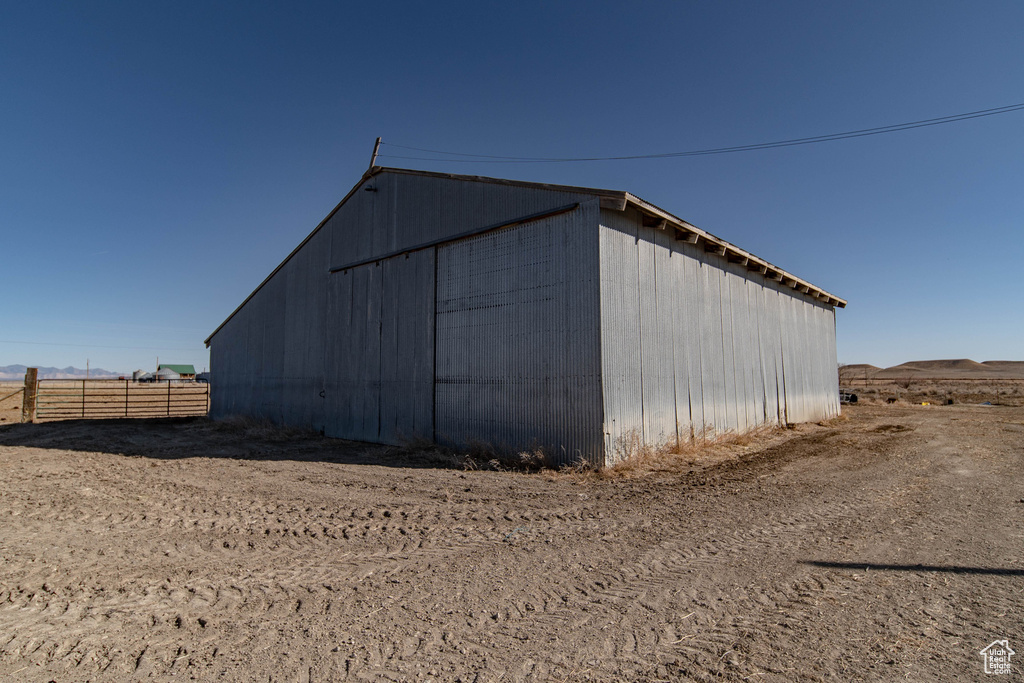 View of pole building