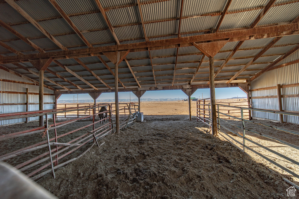 Stable with a view of countryside
