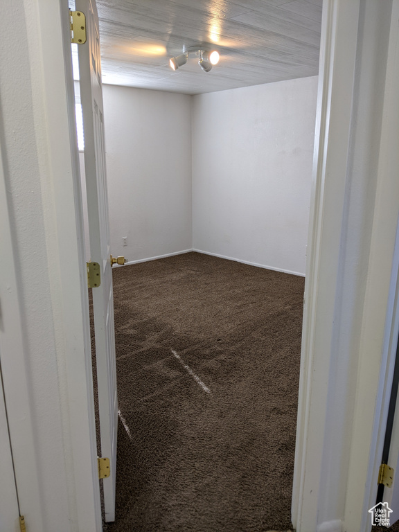 View of carpeted spare room