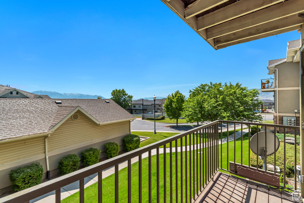 Balcony with a residential view