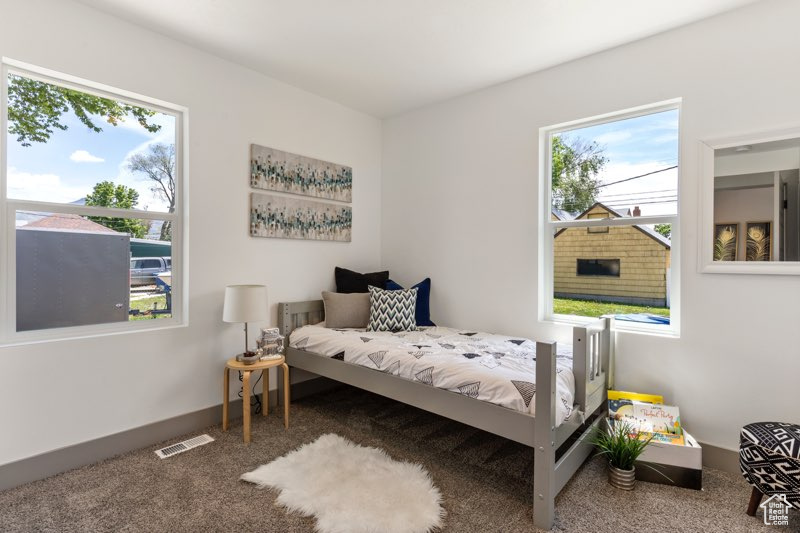 View of carpeted bedroom