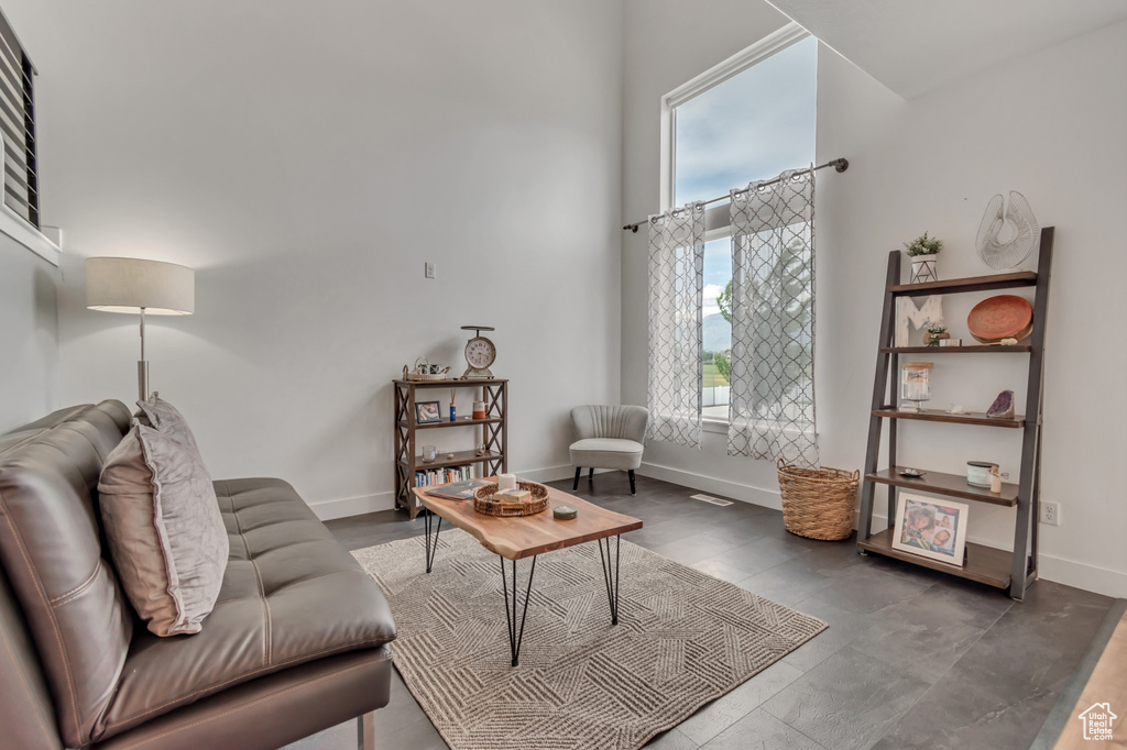 Living area with baseboards