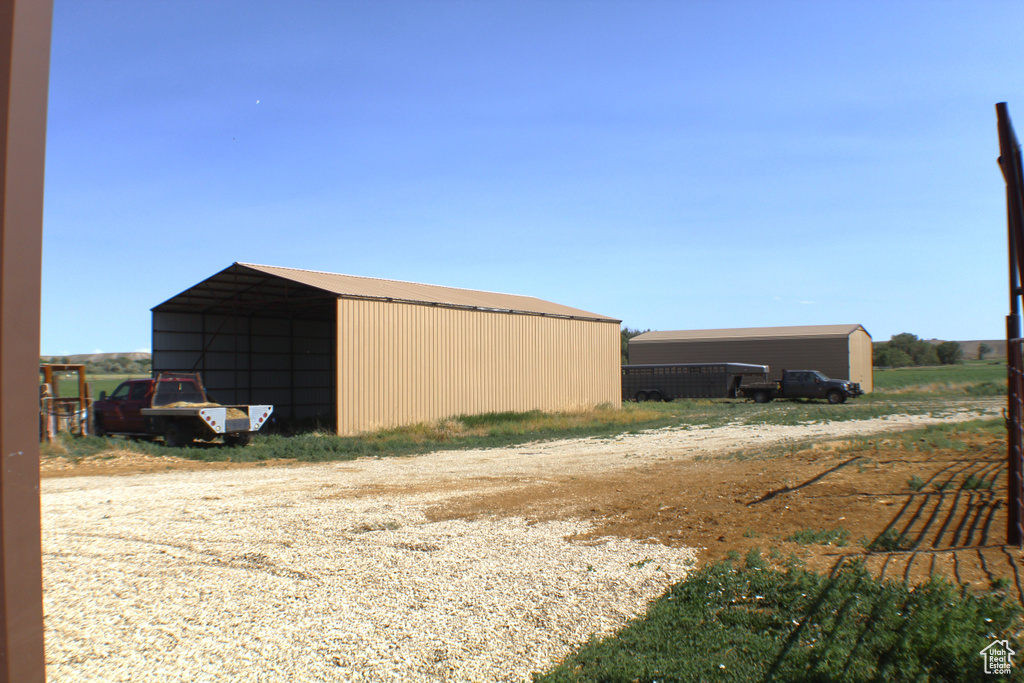 View of pole building