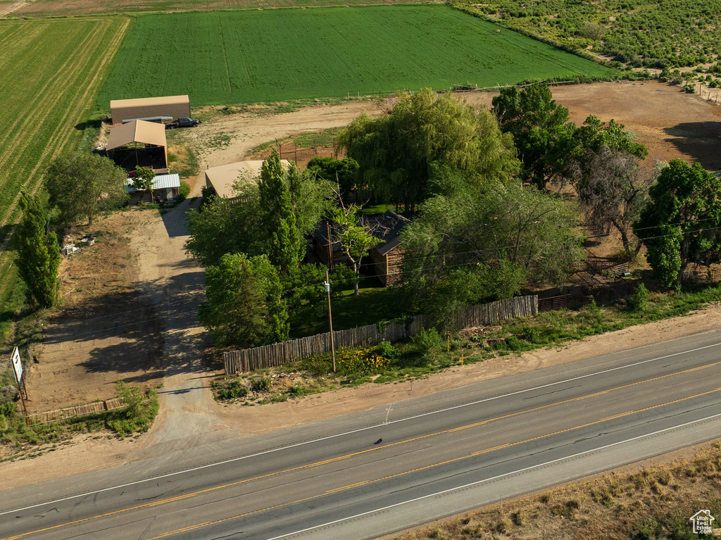 Overview of rural landscape featuring abundant farmland