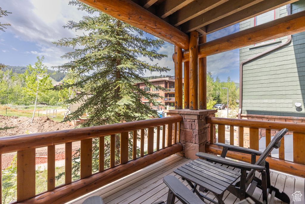 View of wooden terrace