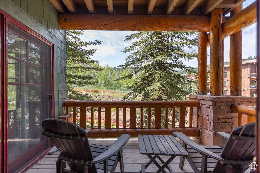 View of wooden terrace