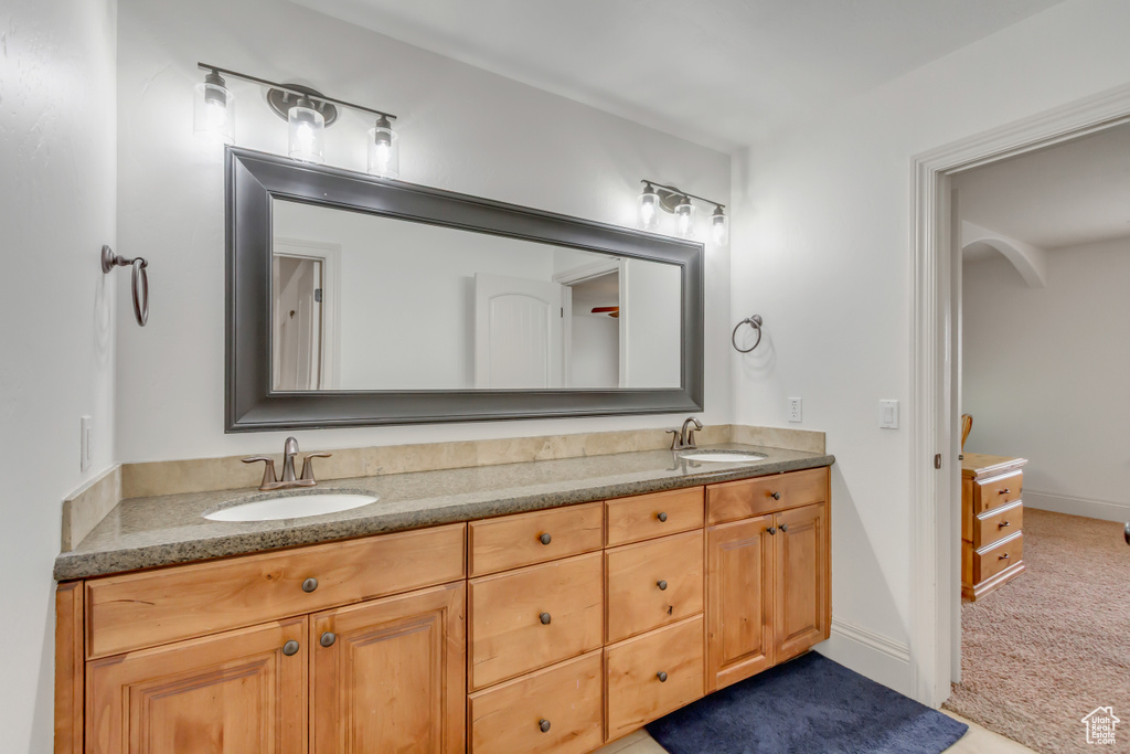 Bathroom with double vanity