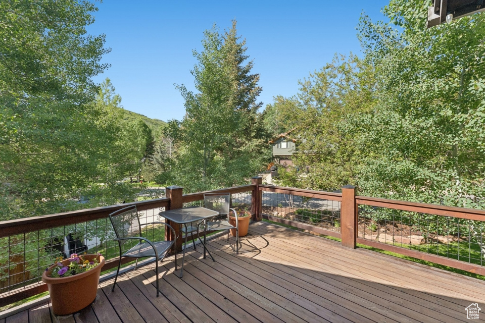 View of wooden terrace